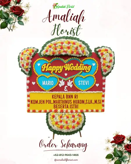 Papan Bunga Pernikahan Sangun Ratu